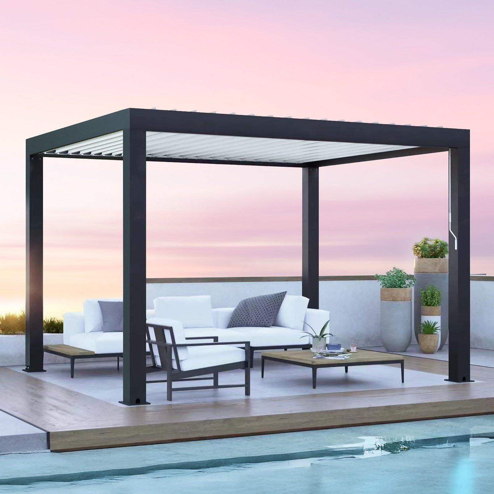 Yardistry Aluminum Louvered Pergola 12x12